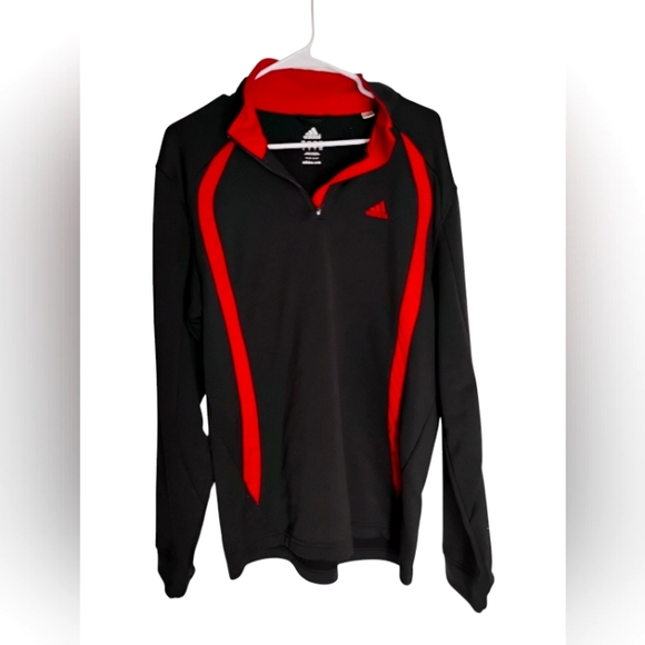 Adidas Black and Red Zip-Up Jacket - Picture 1 of 4